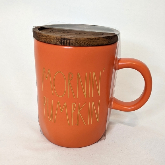 Rae Dunn Morning Pumpkin Orange Ceramic Mug - Picture 3 of 6